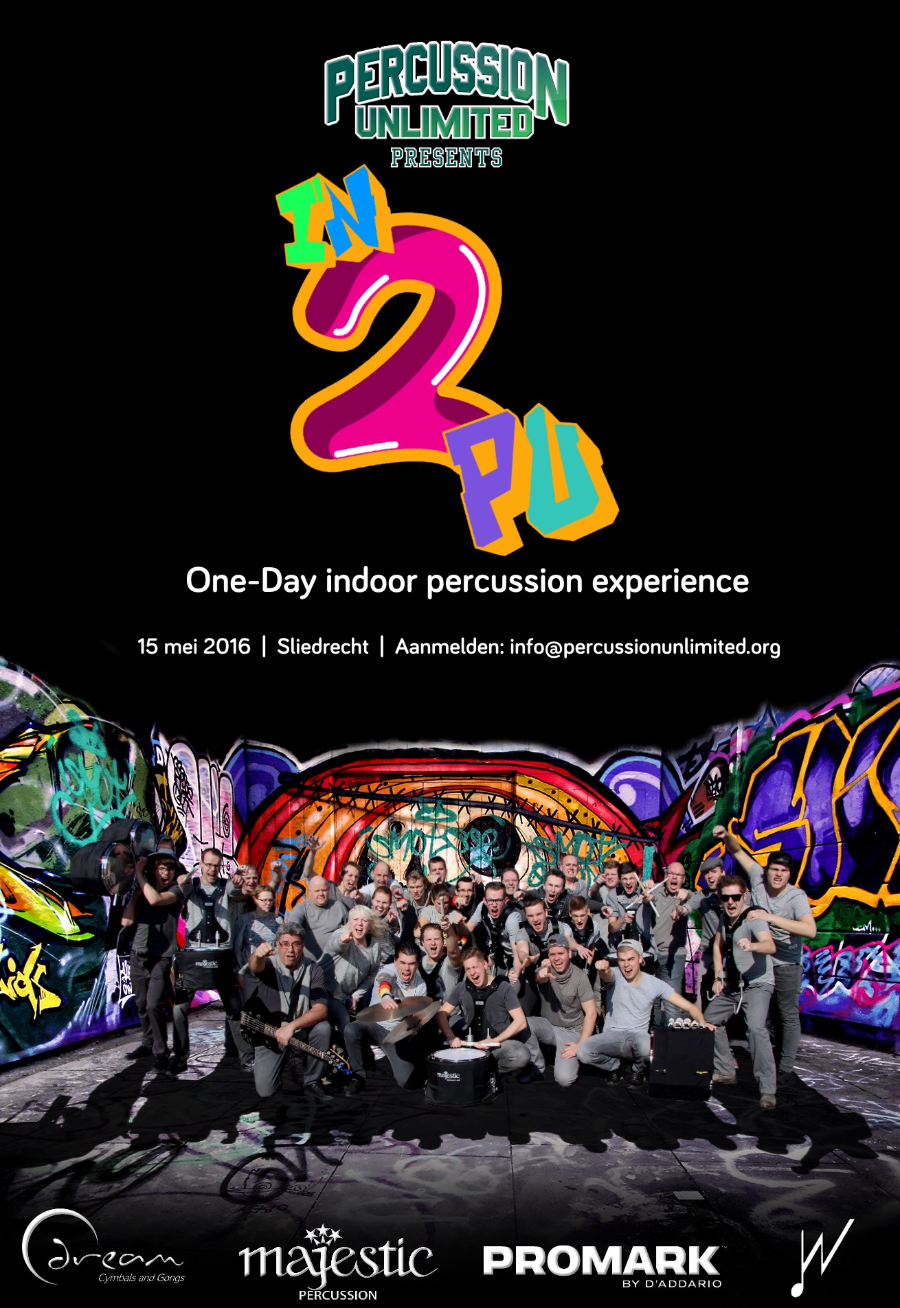 Beleef 15 mei In 2 PU indoor percussion experience Percussion